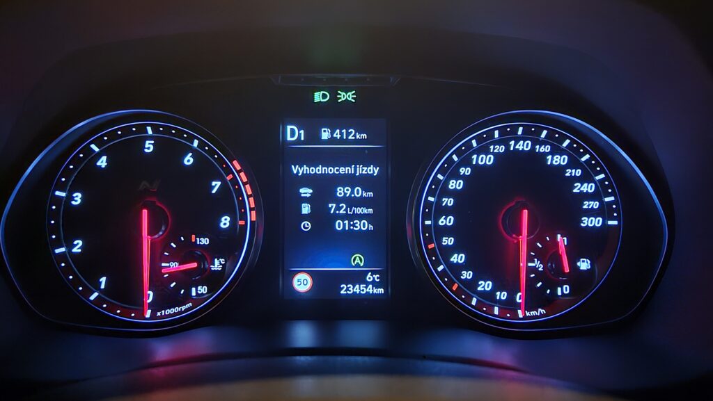 Hyundai i30N Fastback spotřeba Normal na okruhu spotřeby